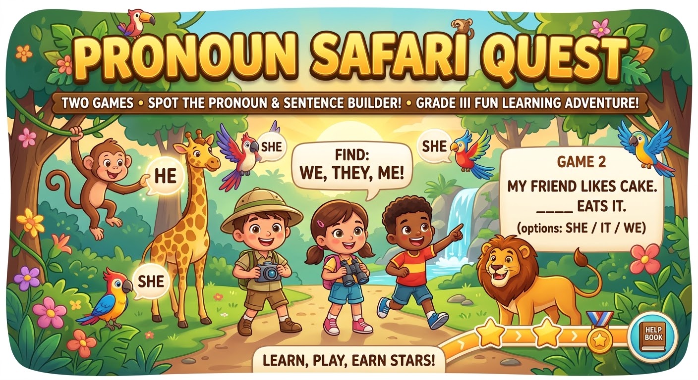 Pronoun Safari Quest cover