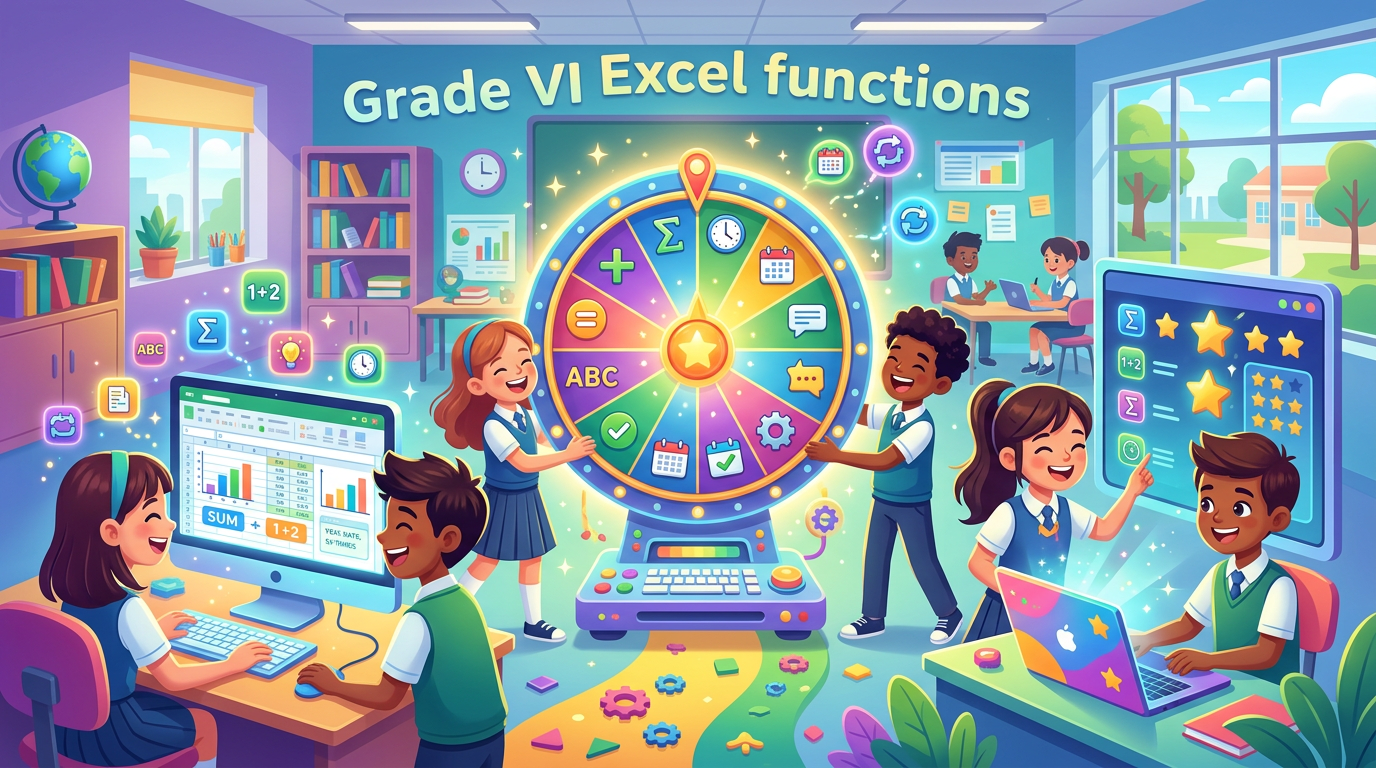 Grade VI Excel functions cover