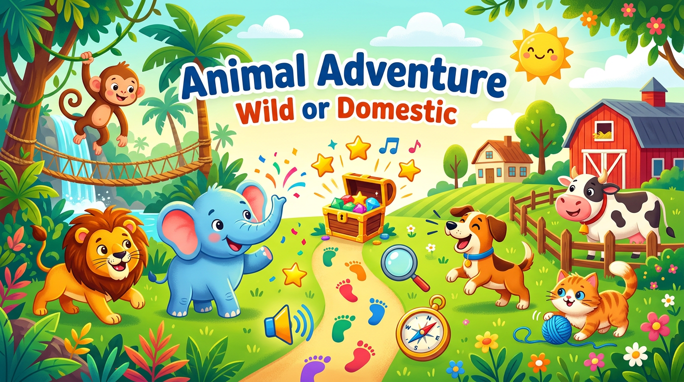 Animal adventure:Wild or Domestic cover