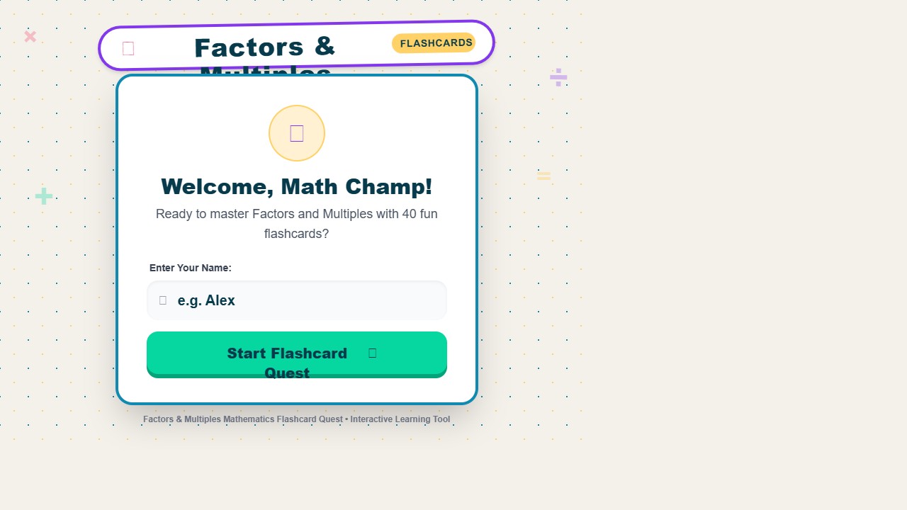 Flash Cards: Factors and Multiples (1) cover